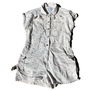 Celebrity Pink Womens XL One Piece Jumpsuit Floral Romper Jumper Button Boho